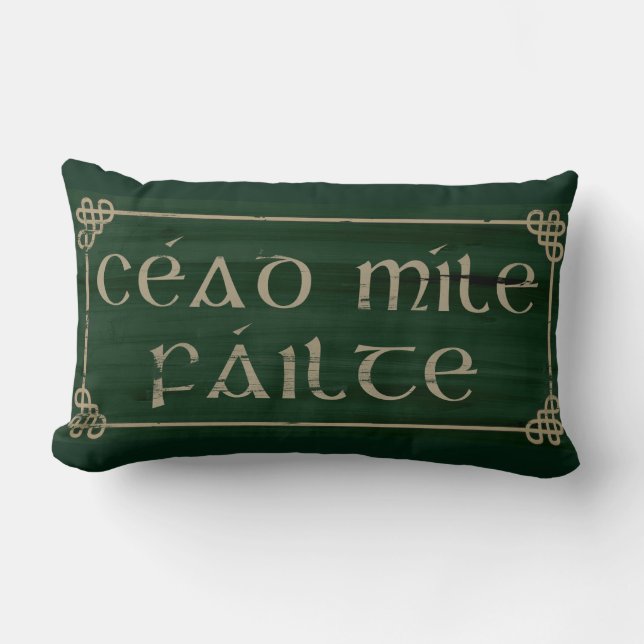 Irish Blessing Pillow Cead Mile Failte (Front)