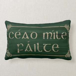 Irish Blessing Pillow Cead Mile Failte