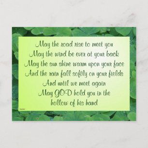 Irish blessing postcard