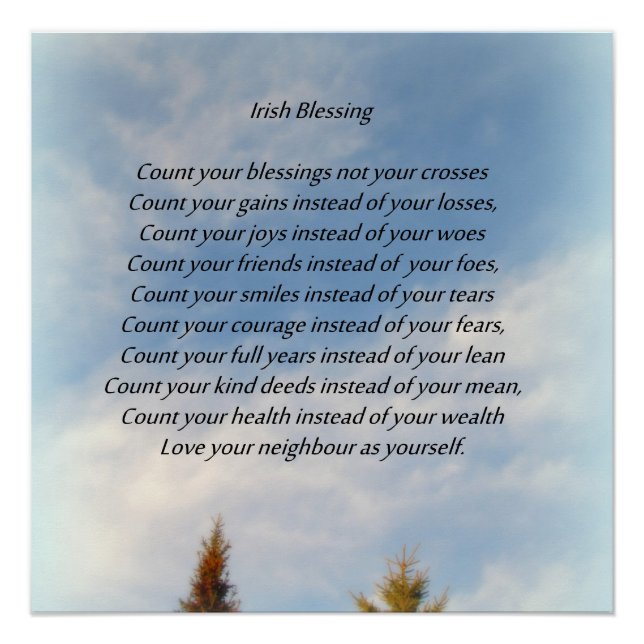 Irish Blessing Poster (Front)