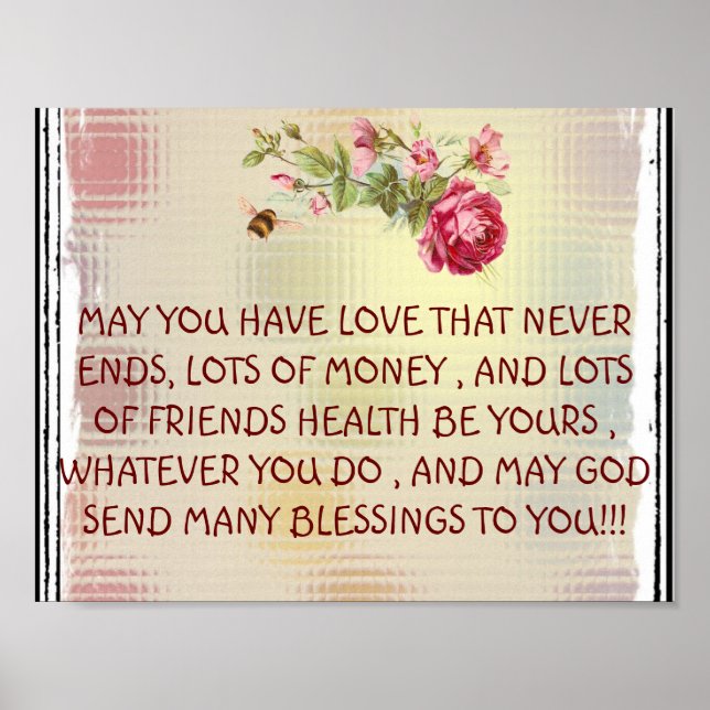 Irish Blessing Poster (Front)