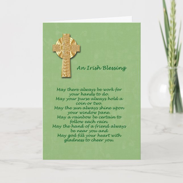 Irish Blessing St. Patrick's Day Card (Front)