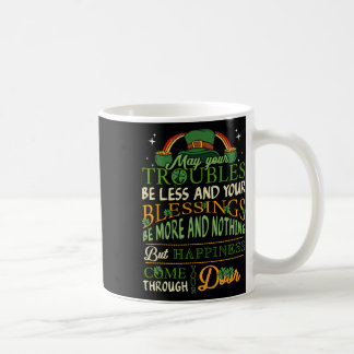 Irish Blessing St Patricks Day Leprechaun Rainbow  Coffee Mug