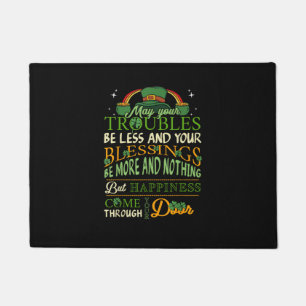 Irish Blessing St Patricks Day Leprechaun Rainbow  Doormat