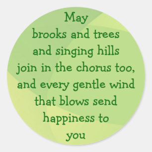 Irish Blessing stickers