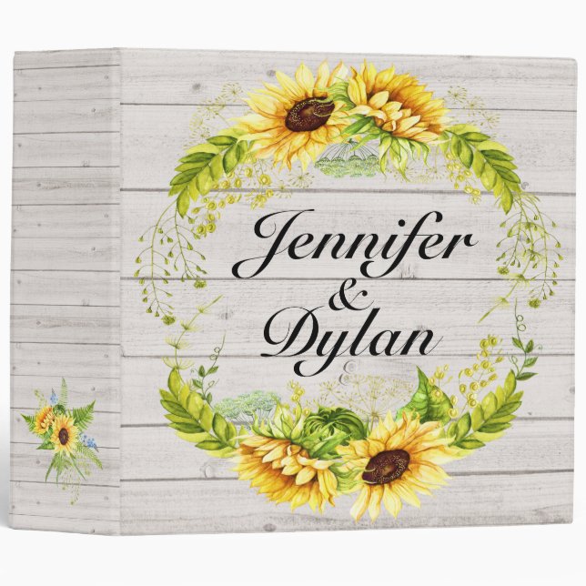 Irish Blessing Sunflower Wedding / All Occasion Binder (Front/Spine)