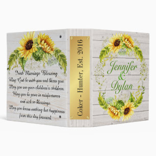 Irish Blessing Sunflower Wedding / All Occasion Binder