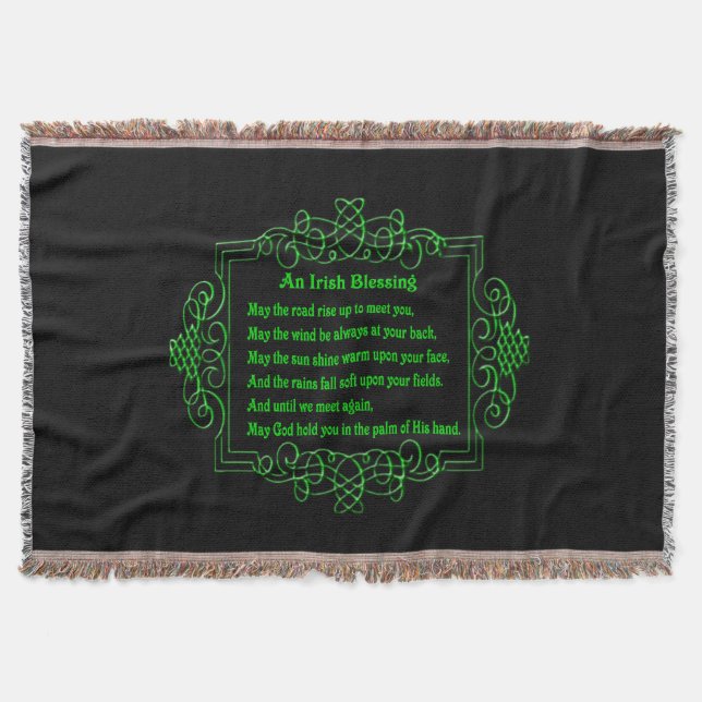 Irish Blessing Throw Blanket (Front)