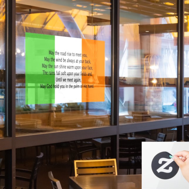 Irish Blessing Window Cling (Restaurant Window)
