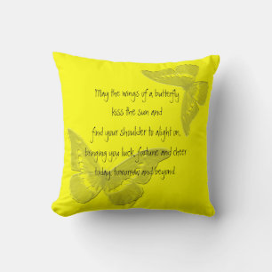 Irish Blessing: Wings of a Butterfly Throw Pillow