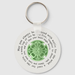 Irish Blessing with Celtic Cross Keychain