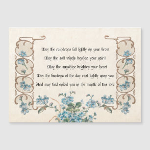 Irish Blessing with Elegant Floral Border