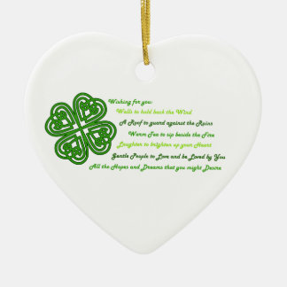 Irish Blessings Ceramic Ornament