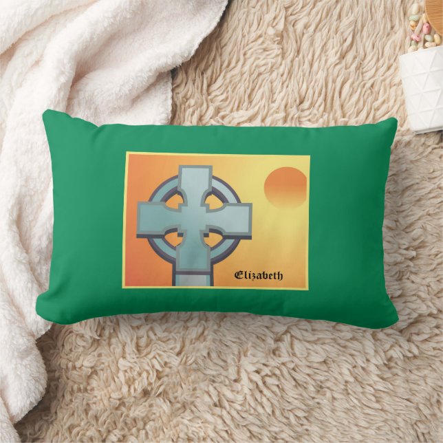 Irish Blessings Cross Personalized Lumbar Pillow (Blanket)