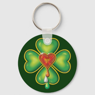 IRISH BLOOD * IRISH HEART KEYCHAIN