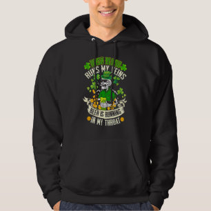 Irish Blood Runs My Veins Funny Sugar Skull St Pat Hoodie