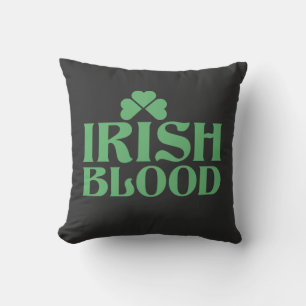 Irish blood throw pillow