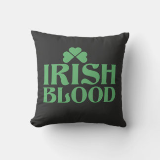 Irish blood throw pillow