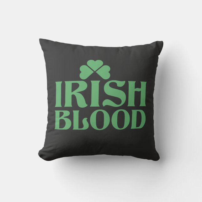 Irish blood  throw pillow (Front)
