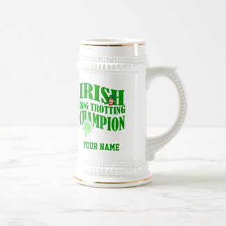 Irish bog trotting champion, beer stein
