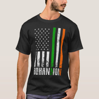 Irish BOHANNON Family American Flag Ireland Flag T-Shirt