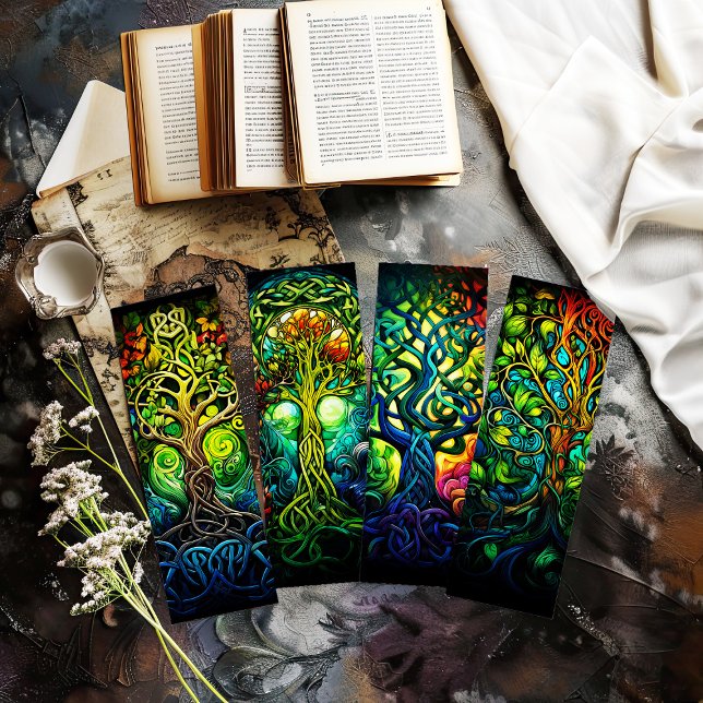 Irish Bookmarks, Celtic Tree of Life Bookmarks s3 (collection of tree of life bookmarks you cut out)