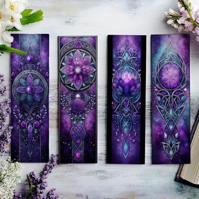 Irish Bookmarks, Purple Celtic Bookmarks 1 (Creator Uploaded)