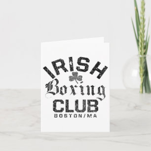 Irish Boxing Club - Boston Machusetts  Card