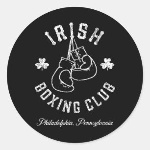 Irish Boxing Club - Boxing Gloves Philadelphia  Classic Round Sticker