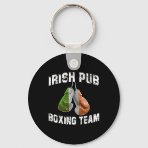 Irish Boxing Funny Ireland Flag - Irish Pub  Keychain