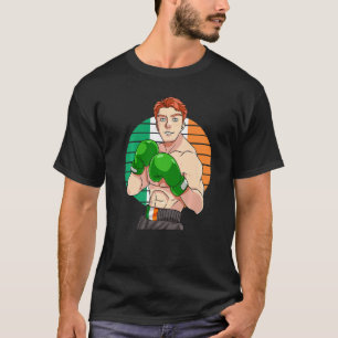 Irish Boxing Pride Ireland Flag Vintage Ginger Box T-Shirt
