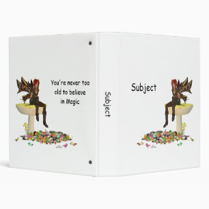 Irish Boy Fairy On Mushroom Binder