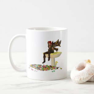 Irish Boy Fairy On Mushroom Coffee Mug
