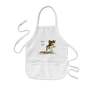 Irish Boy Fairy On Mushroom Kids Pocket Apron