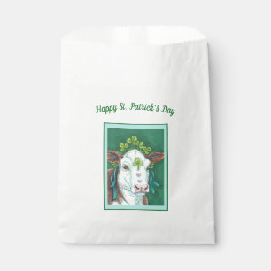 IRISH BRED ST. PATRICK'S DAY HEIFER, SHAMROCK COW FAVOUR BAG