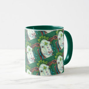 IRISH BRED ST. PATRICK'S DAY HEIFER, SHAMROCK COW MUG