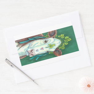 IRISH BRED ST. PATRICK'S DAY HEIFER, SHAMROCK COW STICKER
