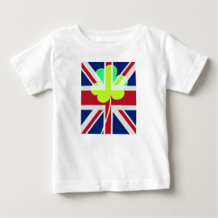 Irish British Flag Shamrock Clover St. Patrick UK Baby T-Shirt