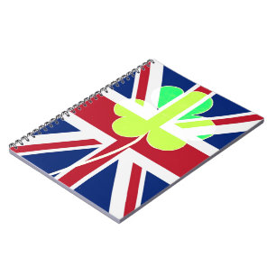 Irish British Flag Shamrock Clover St. Patrick UK Notebook