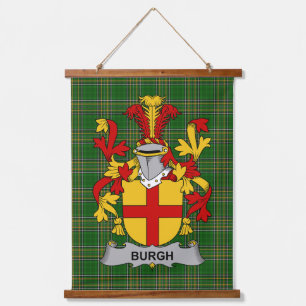 Irish Burgh Coat of Arms Family Crest Hanging Tapestry