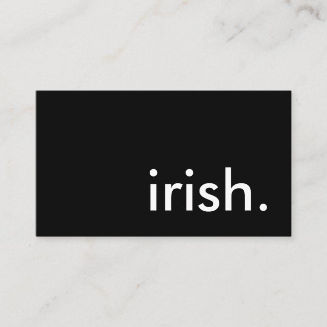 irish. business card (Front)