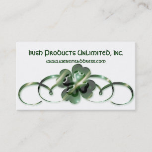 Irish Business Card :: Double Shamrock Design G1