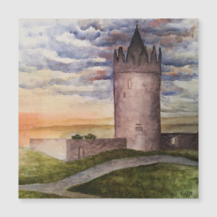 Irish Castle Watercolor Doolin, County Claire