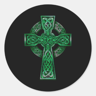 Irish Celtic Cross Knot Christian Holy Trinity Sco Classic Round Sticker