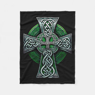 Irish Celtic Cross Knot Christian Holy Trinity Sco Fleece Blanket