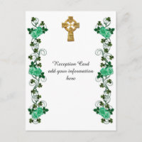 Irish Celtic Cross reception card