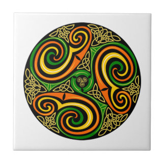 Irish Celtic Design Mandala,Ceramic Tile