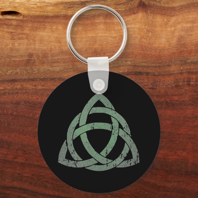 Irish Celtic Knot Triquetra Christian Symbol Keychain (Front)