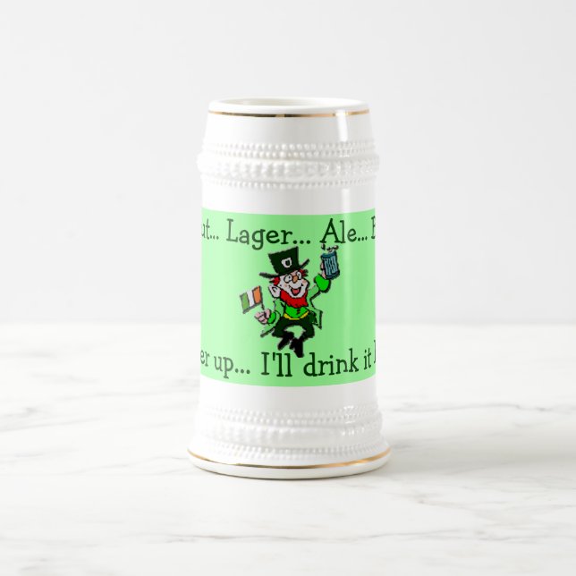 Irish Celtic Leprechaun Drinking Stein (Center)