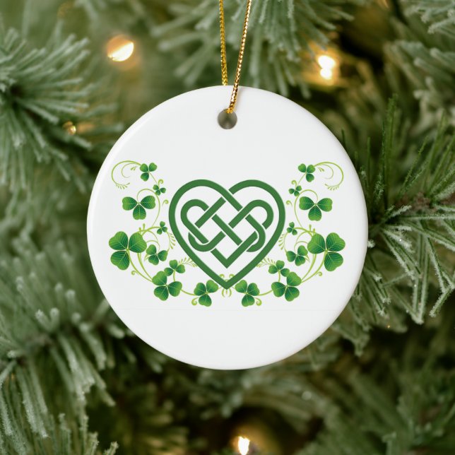 Irish Celtic Love Knot Ceramic Ornament (Tree)